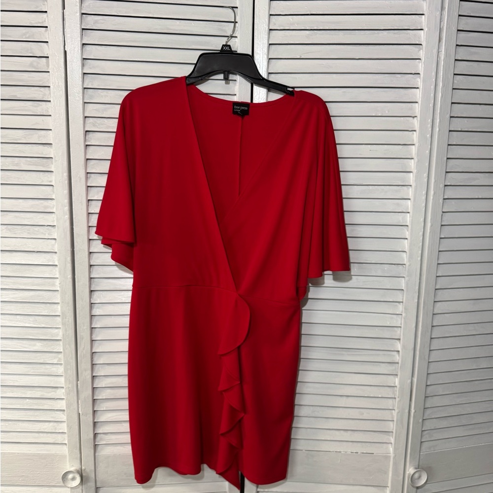 free press Bright Red dress